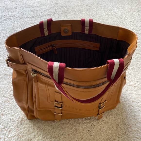 BALLY brown leather briefcase bag - Picture 2 of 4